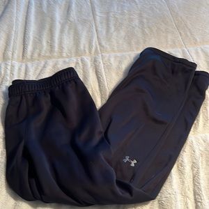 Under Armour Sweatpants Mens Large black Storm Loose Coldgear Drawstring Pockets